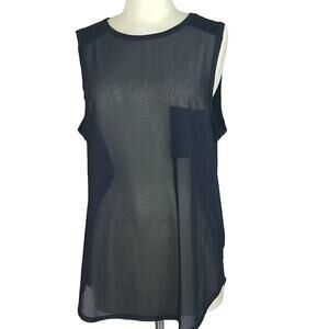 Susana Monaco Womens Sheer Top Witchy Vamp Sz L Goth Y2K Punk Grunge Skater Tank